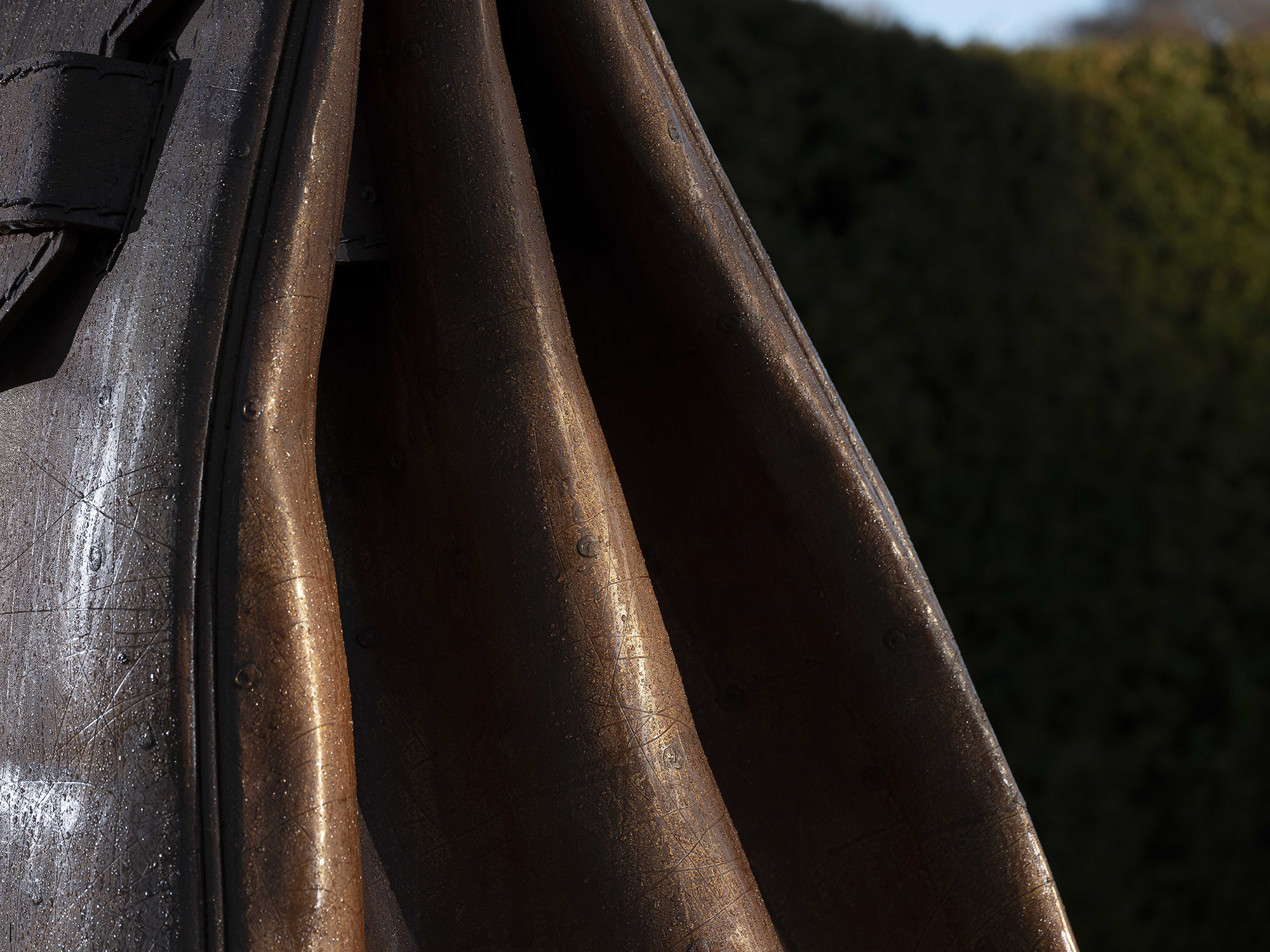 Fold detail of Kalliopi Lemos – Bag of Aspirations 2019 at Yorkshire Sculpture Park