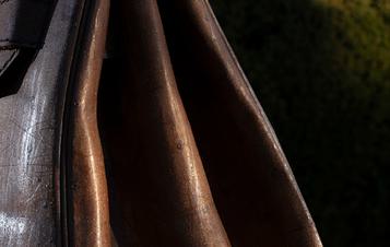 Fold detail of Kalliopi Lemos – Bag of Aspirations 2019 at Yorkshire Sculpture Park