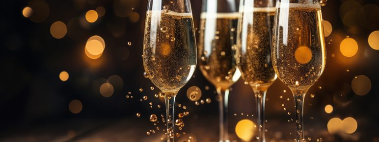 Glasses of champagne