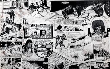 A child's drawing of a comic strip