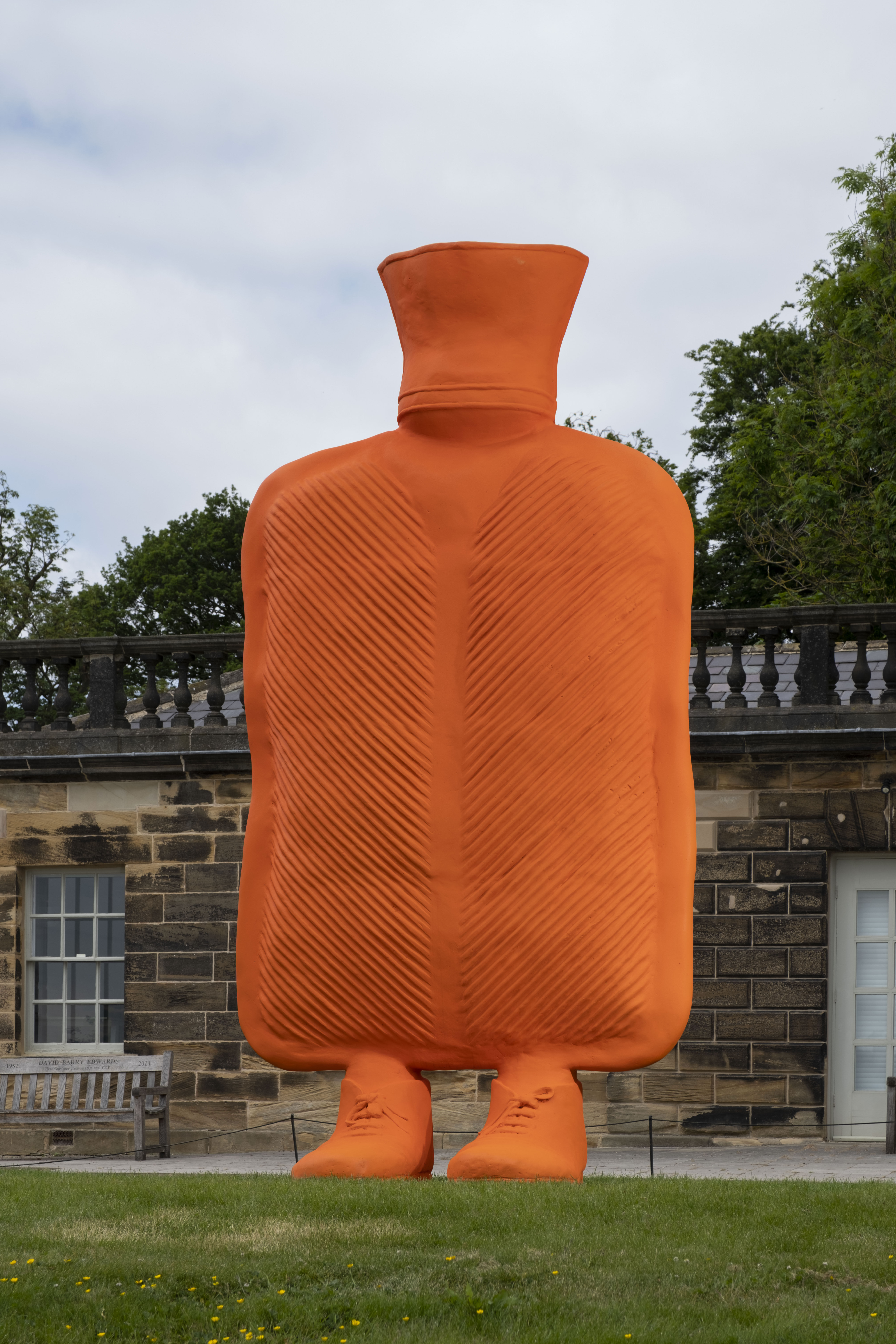 A giant orange hot water bottle.