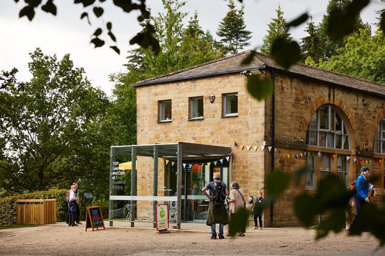 The exterior of the YSP Learning building and cafe.