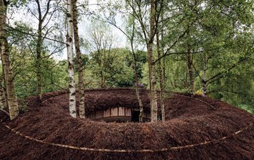 Top view of Heather Peak and Ivan Morison – Silence Alone in a World of Wounds, 2021 at Yorkshire Sculpture Park