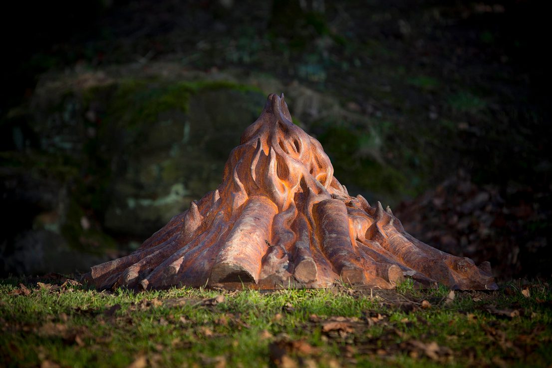 Kenny Hunter Bonfire 2009 at Yorkshire Sculpture Park