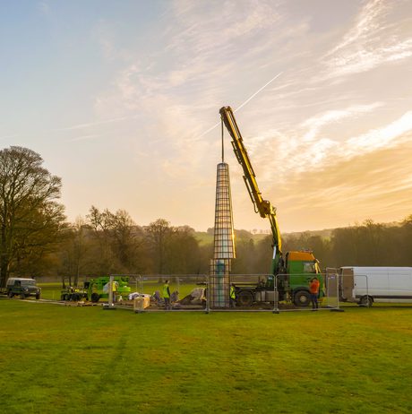Installing Kimsooja – A Needle Woman 2014 at Yorkshire Sculpture Park