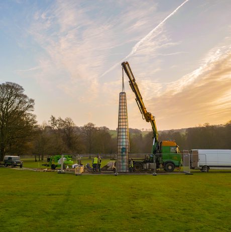 Installing Kimsooja – A Needle Woman 2014 at Yorkshire Sculpture Park