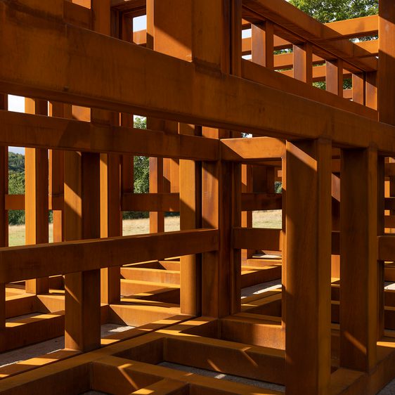 Detail of Sean Scully Crate of Air 2018 Courtesy the artist and YSP at Yorkshire Sculpture Park