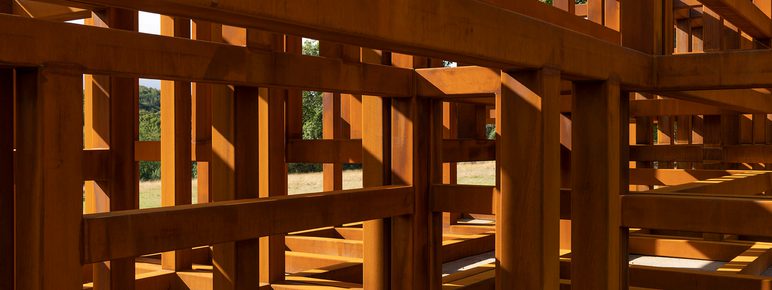 Detail of Sean Scully Crate of Air 2018 Courtesy the artist and YSP at Yorkshire Sculpture Park