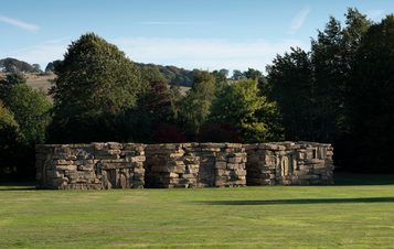 Sean Scully, Wall Dale Cubed, 2018 Courtesy the artist and YSP at Yorkshire Sculpture Park