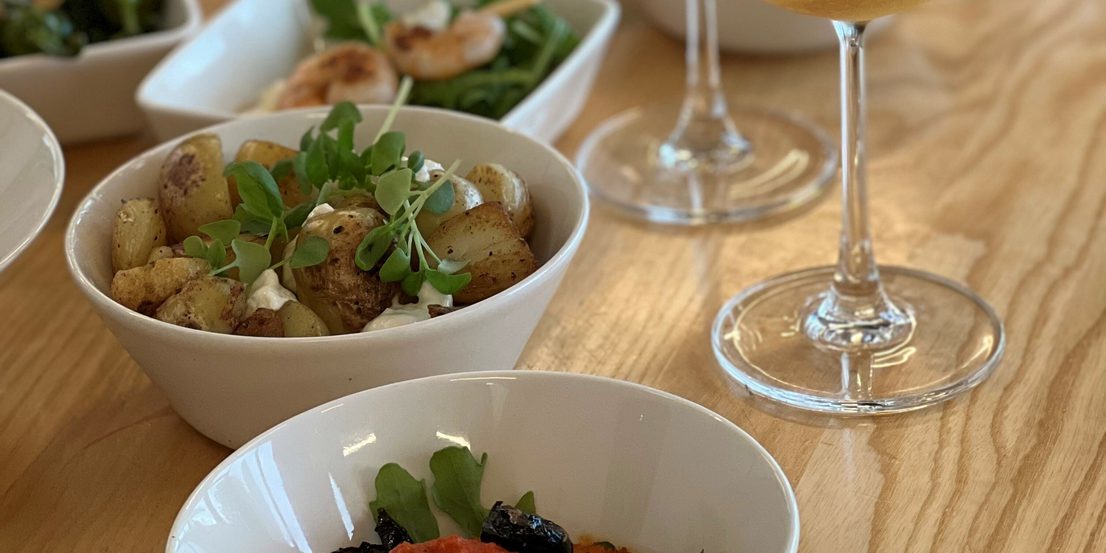 Small plates of tapas and cocktails