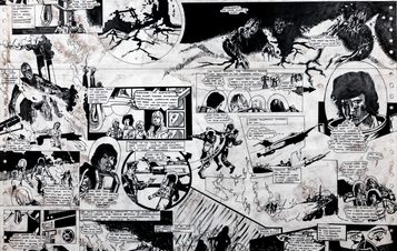 A child's drawing of a comic strip