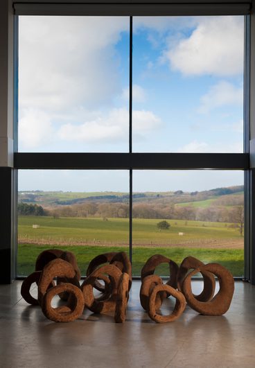 Nicholas Pope Fifteen Holes 1981 Elm wood Arts Council Collection Southbank Centre London the artist Photo Jonty Wilde