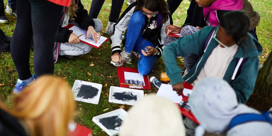 YSP School activities - School children drawing outdoors