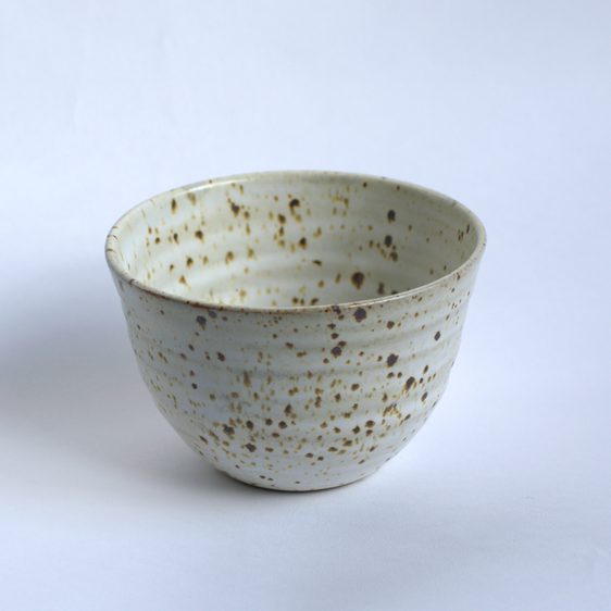 A speckled ceramic bowl.